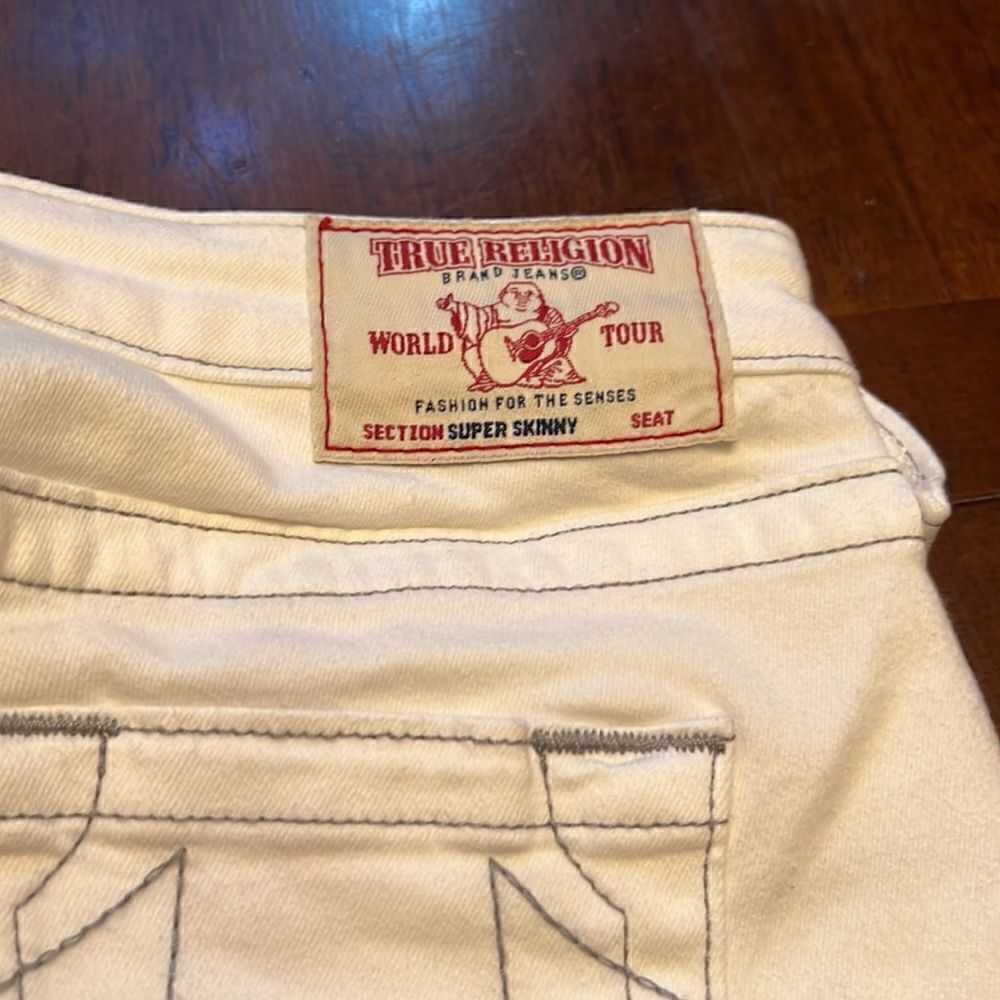 True Religion Super Skinny Ankle Optic White Gray Anvl SN size 29 NWT - Picture 8 of 14